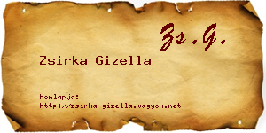 Zsirka Gizella névjegykártya