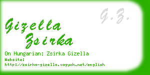 gizella zsirka business card
